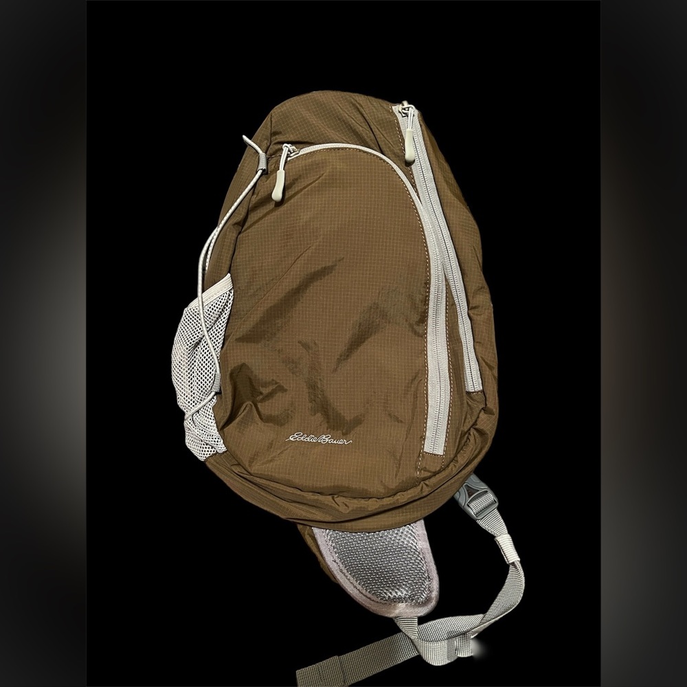 NEW Eddie Bauer Olive Ripstop Sling Backpack